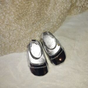 Vince Camuto Shiny Silver Kids Dress Shoes